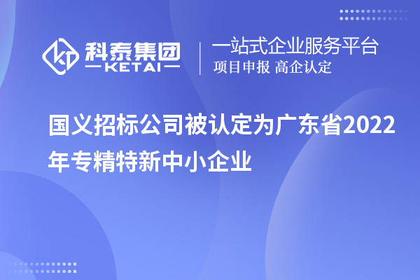 國(guó)義招標(biāo)公司榮膺廣東省2022年專(zhuān)精特新中小企業(yè)稱(chēng)號(hào)，聚焦互聯(lián)網(wǎng)數(shù)據(jù)服務(wù)創(chuàng)新